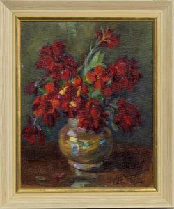 WYLIE Kate 1877-1941,STILL LIFE, RED FLOWERS,McTear's GB 2024-01-17