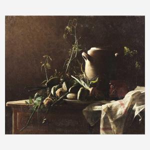 WYLIE Robert,Still Life with Leeks, Potatoes and Fennel on Comm,1860-1870,Freeman 2021-12-05