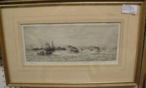 WYLIE WL,Estuary scene with shipping,Moore Allen & Innocent GB 2017-05-26