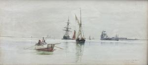WYLLIE Charles William,Shipping off the Coast,1890,Duggleby Stephenson (of York) 2023-07-28