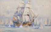 WYLLIE Harold 1880-1973,A Naval Engagement,John Nicholson GB 2017-06-28
