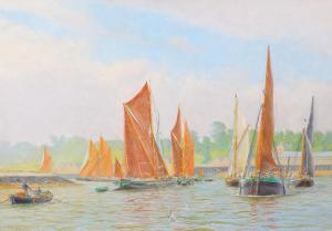 WYLLIE Harold 1880-1973,Bawley Doble, Medway,1893,Morphets GB 2022-09-08