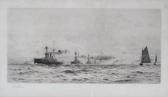 WYLLIE William Lionel 1851-1931,Atlantic Fleet off Portsmouth,Woolley & Wallis GB 2012-03-21