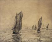 WYLLIE William Lionel 1851-1931,BOULOGNE FISHING BOATS,McTear's GB 2019-05-12