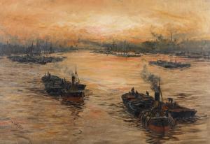 WYLLIE William Lionel 1851-1931,Going down the tide,Bonhams GB 2024-04-24