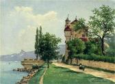 WYMANN MORY Karl Christian 1836-1898,Beschreibung Blick auf Schloss Blonay im Kan,Reiner Dannenberg 2019-09-17