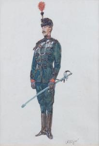 WYMER Reginald Augustus 1849-1935,A soldier in uniform,1891,Bellmans Fine Art Auctioneers 2022-08-02