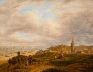 WYNANTZ Augustus 1795-1848,A view on the fishing village of Scheveningen,1843,Venduehuis 2023-05-25