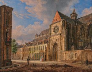 WYNANTZ Augustus 1795-1848,Ghent, St. Michael\’s Church,1829,Palais Dorotheum AT 2020-09-23