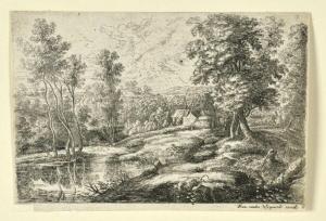 WYNGAERDE Frans van den 1614-1679,Landschaft mit Gehöft,Allgauer DE 2015-04-16