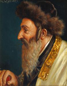 WYSOCKI M 1800-1900,Portrait of a Rabbi,Rosebery's GB 2018-06-26