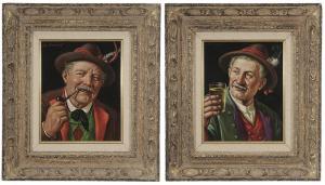 WYSOCKI M 1800-1900,Two genre portraits of older German men,Brunk Auctions US 2014-03-15