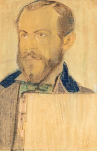 WYSPIANSKI Stanislaw 1869-1907,Portrait of the painter Zygmunt Badowski,1898,Desa Unicum 2023-02-14