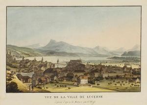 WYSS Caspar Leontius 1762-1798,Vue de la Ville de Lucerne,c.1780-90,Fischer CH 2015-11-25