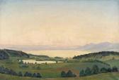 WYSS Friedrich,Abendstimmung am Thunersee, Blick vom Hondrichteic,1920/1930,Schuler CH 2009-12-07