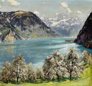 WYSS Johann Jakob 1876-1936,Frühling am Vierwaldstättersee,Zofingen CH 2016-06-02