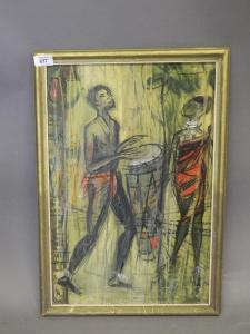 WYSS Robert 1925,an African drummer,Crow's Auction Gallery GB 2016-08-03