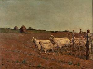 XAVIER carlos augusto,Paisagem com ovelhas,1892,Palacio do Correio Velho PT 2009-12-14