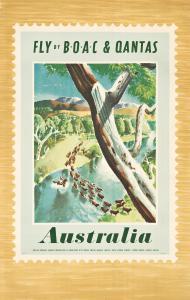 XERIA,AUSTRALIA / FLY BY B.O.A.C. & QANTAS,1952,Swann Galleries US 2022-08-04