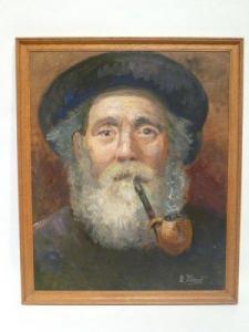 XHROUET Edmond 1881-1954,Fumeur ardennais,Legros BE 2011-04-28