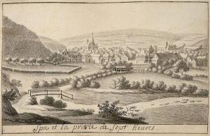 XHROUET Mathieu Antoine 1672-1747,Vue de Spa,Artcurial | Briest - Poulain - F. Tajan FR 2017-02-14