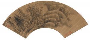 XIAN GONG 1599-1689,Landscape with Small Pavilion,17th/18th century,Christie's GB 2022-09-28