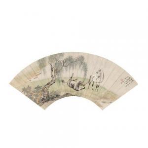 XIANGLAN GE 1904-1964,Horses in Landscape,1935,Bonhams GB 2019-12-18