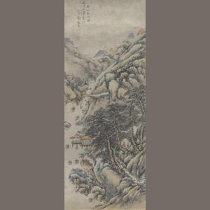 XIE GUANSHENG 1800-1800,Autumn Landscape in the Style of Wang Shimin,Bonhams GB 2012-06-19