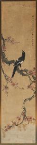 XIONG ZHANG 1803-1884,a magpie on blooming prunus,Bruun Rasmussen DK 2023-02-20