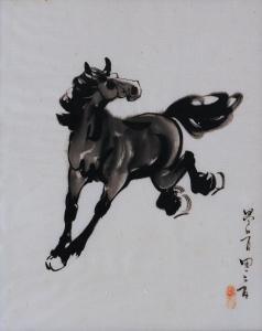 XU BEIHONG 1895-1953,Wash study of a horse with red seal,Mallams GB 2014-10-22