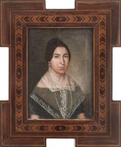 Y GARCÍA Francisco Enriquez 1791-1841,RETRATO DE DAMA,1847,Morton Subastas MX 2014-05-29