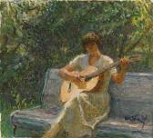 YABLONSKAYA Tatiana,The Artist's Granddaughter Playing the Guitar,1997,MacDougall's 2012-11-25