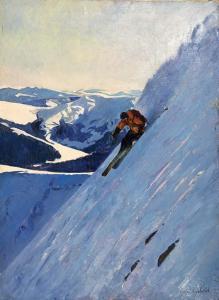 YACHELET AIMICE,Skieur dans la Neige,1950,Artprecium FR 2017-06-28