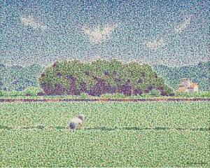 YAMADA Yoshihiko 1940,Blue Field,Mainichi Auction JP 2023-01-13