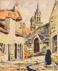 YAN Robert 1901-1994,Vue de village,Tajan FR 2014-05-14