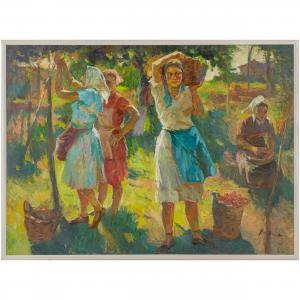 YANEV Anatoly 1945,Raccolta dell'uva a Mitrofanov,Wannenes Art Auctions IT 2023-04-12