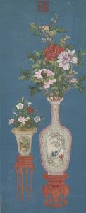 YANG XU 1751-1776,FLOWERS AND AUSPICIOUS OBJECTS,Sotheby's GB 2017-04-03