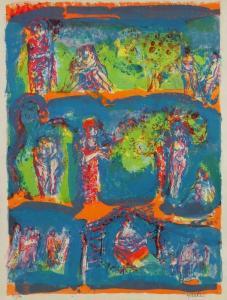 YANKEL Jacob Kikoine 1920-2020,Composition aux personnages,Ader FR 2013-03-08
