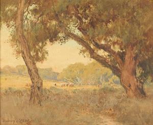 YARD Sydney Jones 1855-1909,Cattle grazing in a sunlit clearing,Bonhams GB 2009-04-07
