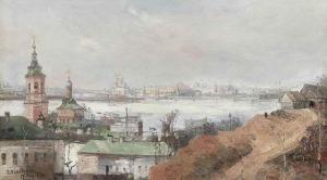 YASNOVSKY Fedor Ivanovich,View of the Kremlin and the Moskva river,1896,Christie's 2014-06-02