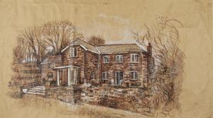 YATES Fred 1922-2008,House in the country,Bonhams GB 2013-07-10