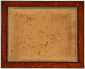 YATES Thomas, Lieutenant 1760-1796,Map of the Field of Waterloo at 7:15pm o,1840,Anderson & Garland 2021-10-21