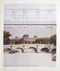 YAVACHEV Christo 1935-2020,Le Pont-Neuf empaqueté, 1975-1985, photograp,1975,Catherine Charbonneaux 2008-05-23