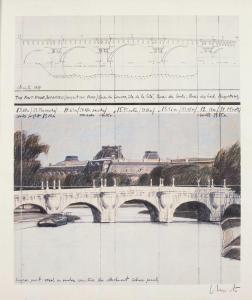 YAVACHEV Christo 1935-2020,The Pont-Neuf Wrapped, project for Paris,1984,Mercier & Cie FR 2012-10-27