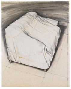 YAVACHEV Christo 1935-2020,WRAPPED COUCH, PROJECT,1973,Sotheby's GB 2015-02-10