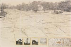YAVACHEV Christo 1935-2020,Wrapped walkway, project for Ueno Park, Tokyo,1970,Meeting Art 2008-05-31