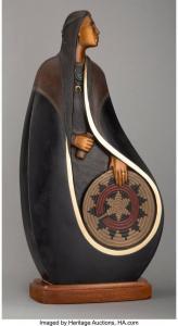 YAZZIE Larry 1958,Woman with Wedding Tray,1985,Heritage US 2020-05-29