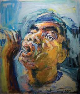 YEHOSHUA Front 1946,Portrait of a man drinking,Matsa IL 2015-06-30