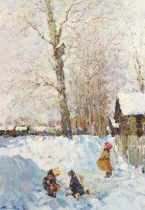 YELIZAROV Gennady 1950,Children In The Snow,John Nicholson GB 2020-11-04