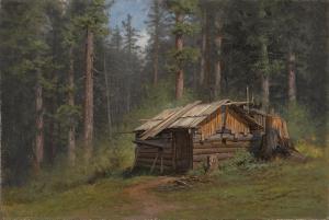 YELLAND Raymond Dabb 1848-1900,Charcoal burner's cabin,1881,Bonhams GB 2014-04-08
